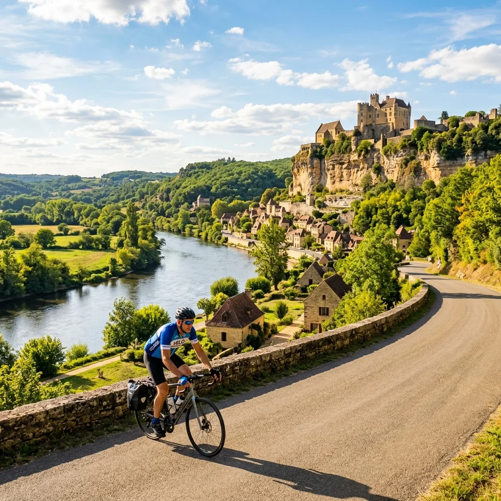 Itinéraire vélo Bordeaux Sarlat vallée de la Dordogne